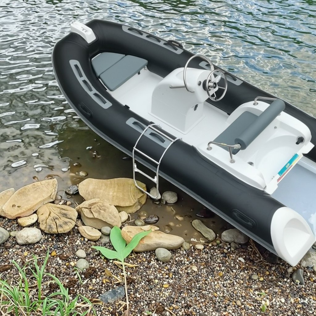 Norway Design 3.9m Rigid Hull Inflatable Rib Boat 390 Fiberglass PVC Hypalon for Drifting and Fishing